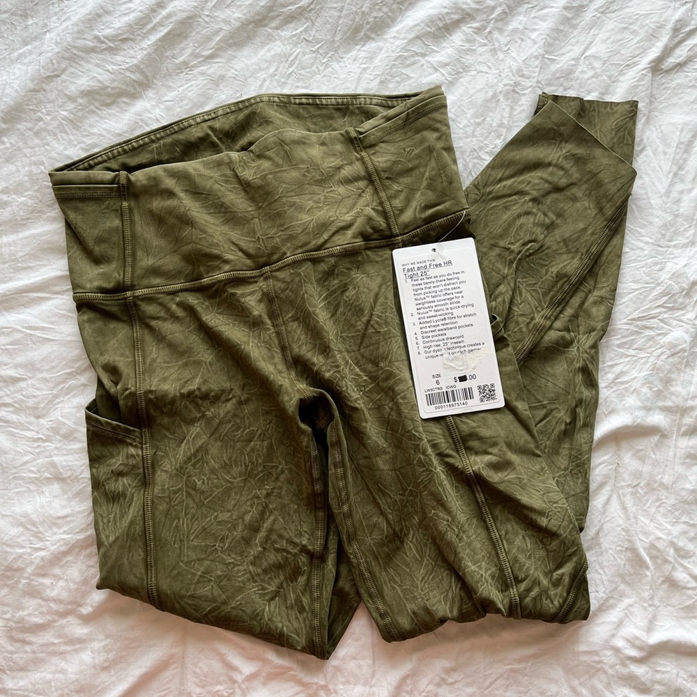 Lululemon fast and free legging 25’